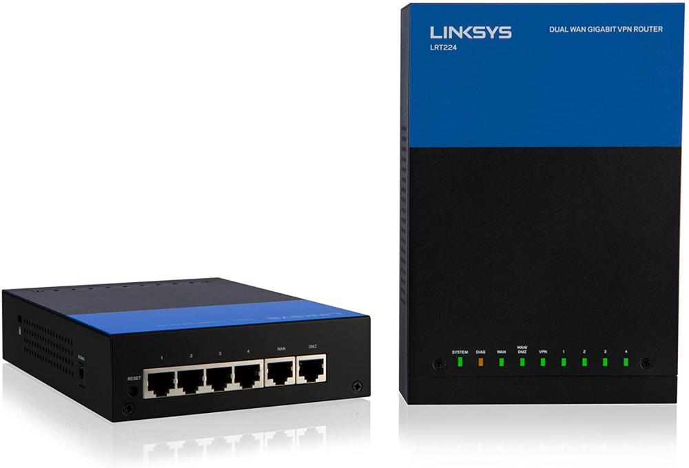 Linksys, Lrt224, Router Conmutador VPN Gigabit de 4 Puertos, 1000 Mbps